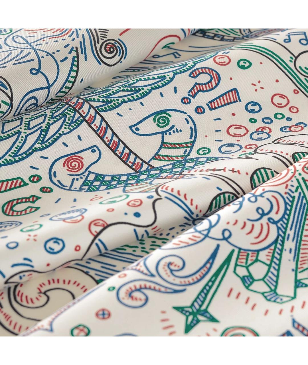 HERMES Мульти шелковый платок, фото 3