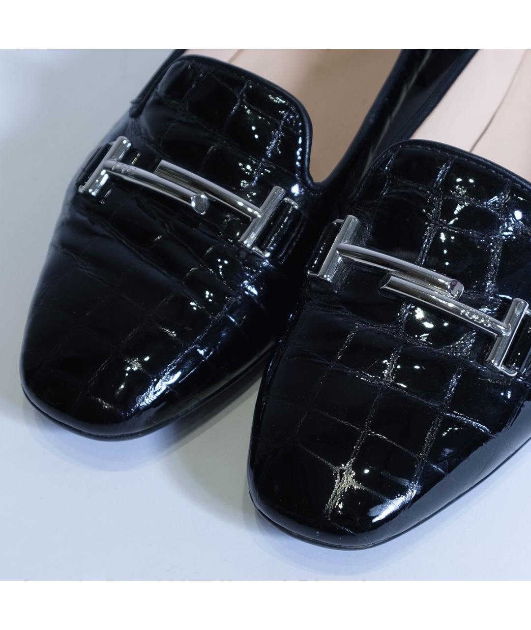 TOD'S Черные кожаные лоферы, фото 3