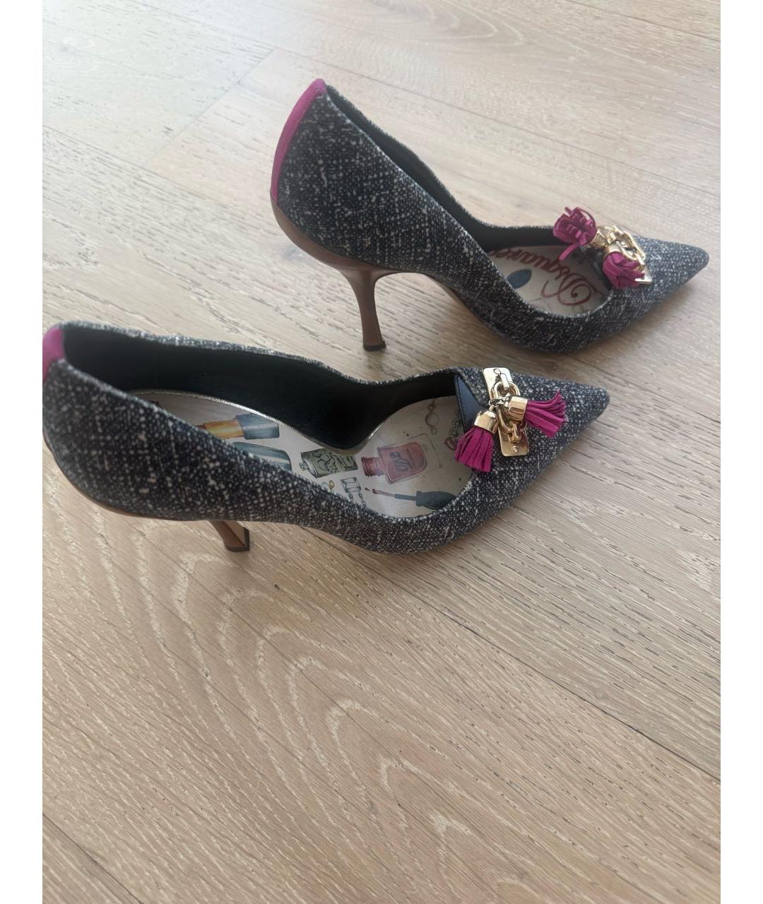 DSQUARED2 Серые лодочки на низком каблуке, фото 3