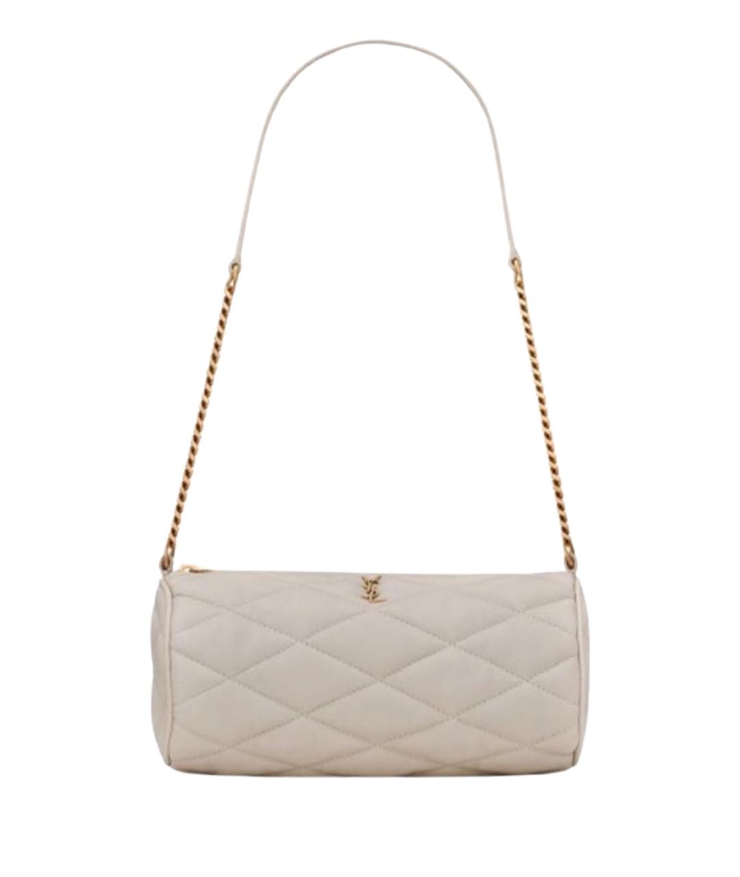 SAINT LAURENT Белая кожаная сумка через плечо, фото 1
