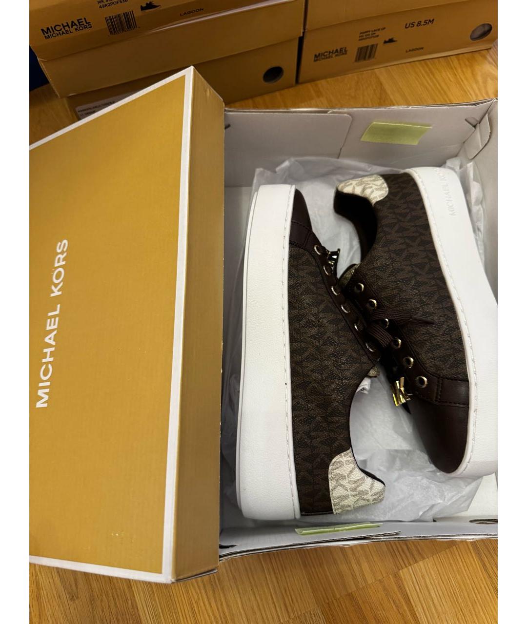 MICHAEL KORS Коричневые кеды, фото 4