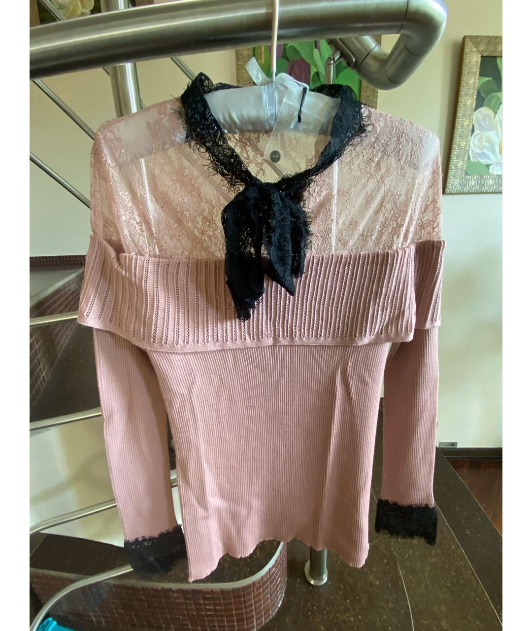 BLUMARINE Розовый шерстяной джемпер / свитер, фото 5