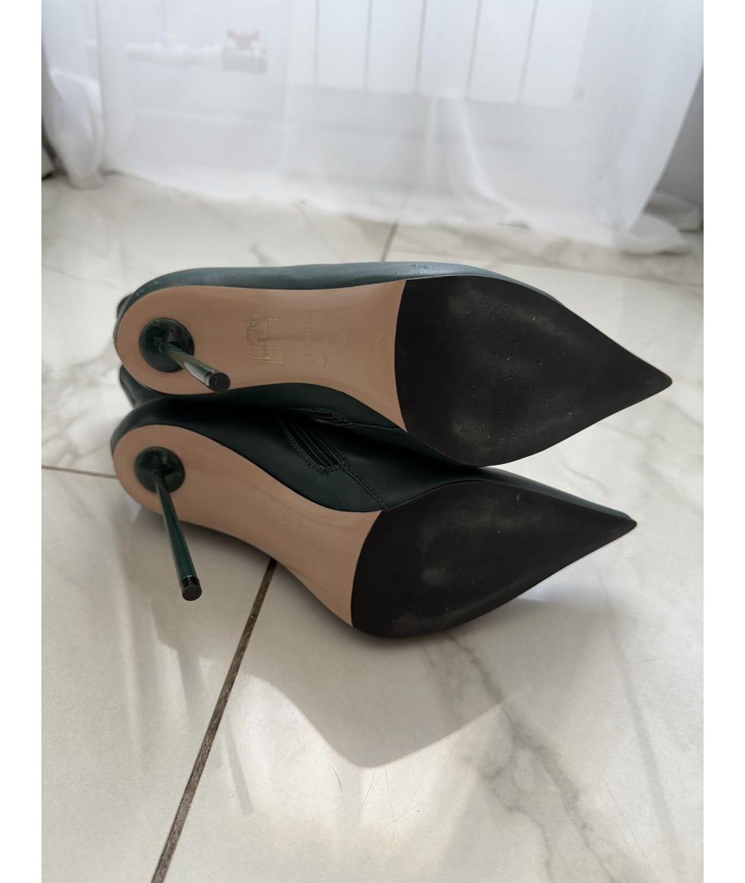 LE SILLA Зеленые кожаные ботильоны, фото 5