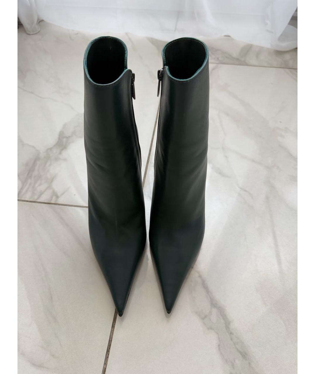LE SILLA Зеленые кожаные ботильоны, фото 2