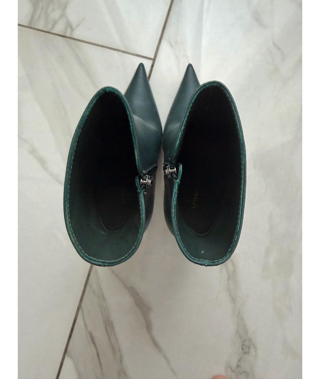 LE SILLA Зеленые кожаные ботильоны, фото 3