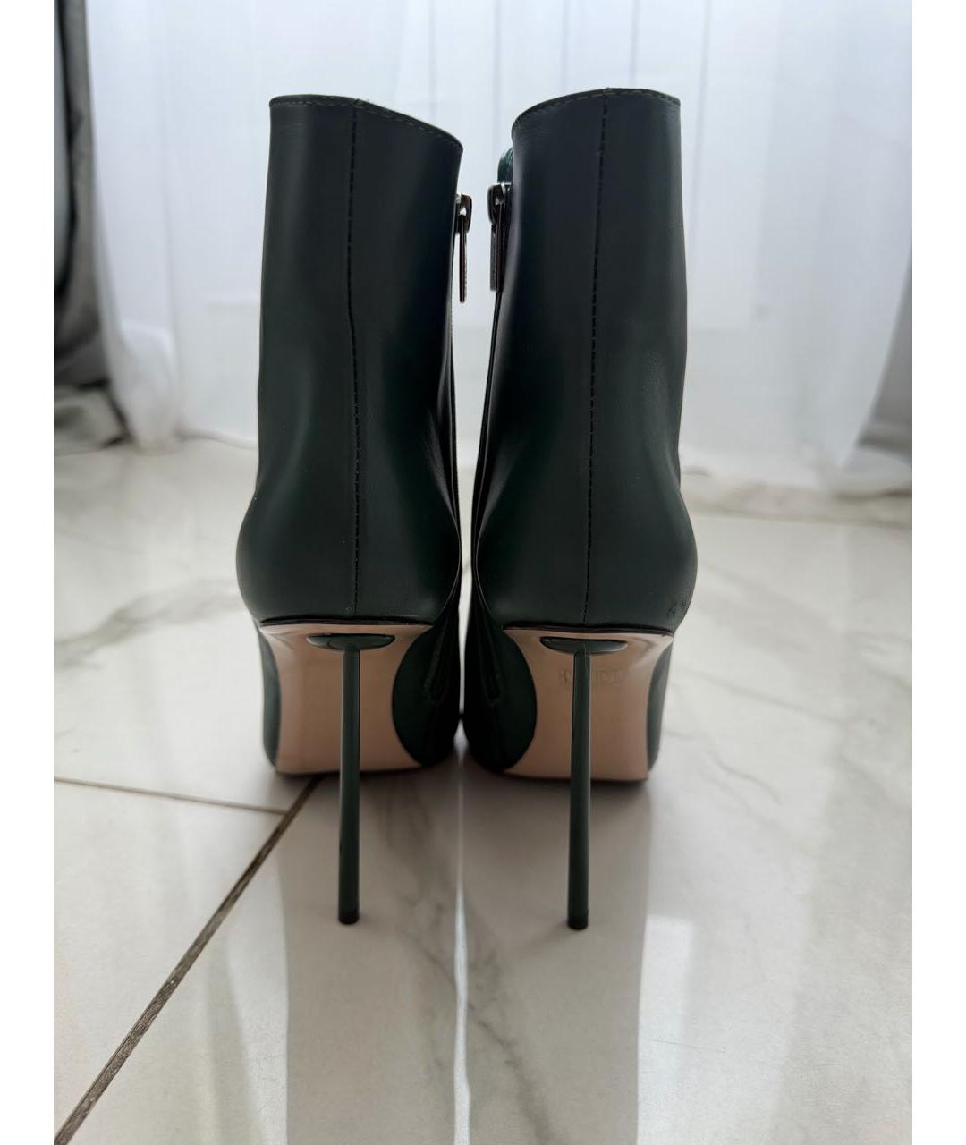 LE SILLA Зеленые кожаные ботильоны, фото 4