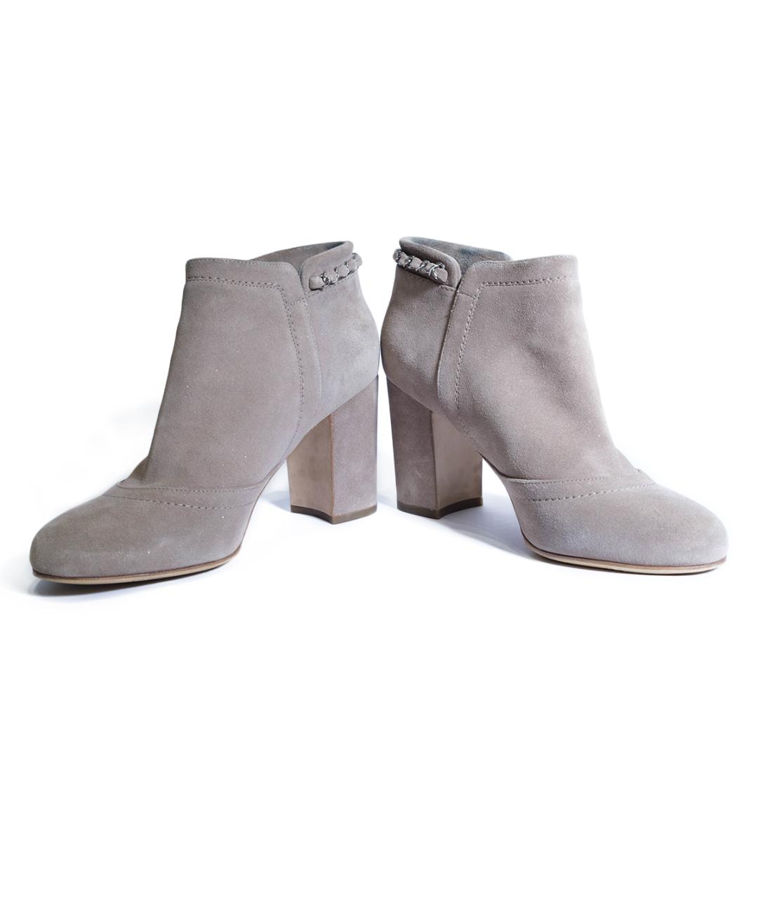 CHANEL Бежевые замшевые ботильоны, фото 4