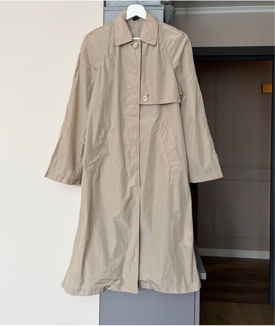 THEORY Бежевый полиамидовый тренч/плащ, фото 2