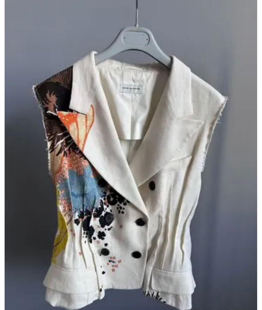 DRIES VAN NOTEN Бежевый льняной жилет, фото 6