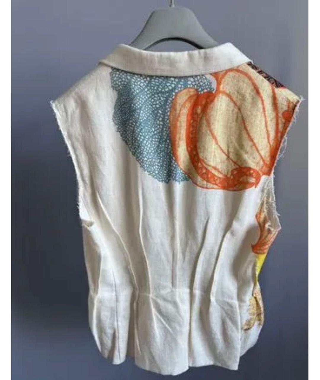 DRIES VAN NOTEN Бежевый льняной жилет, фото 2