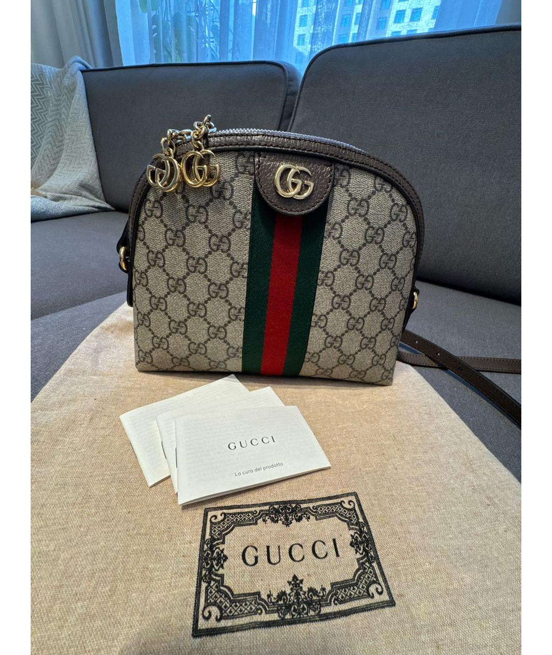 GUCCI Коричневая сумка через плечо, фото 7