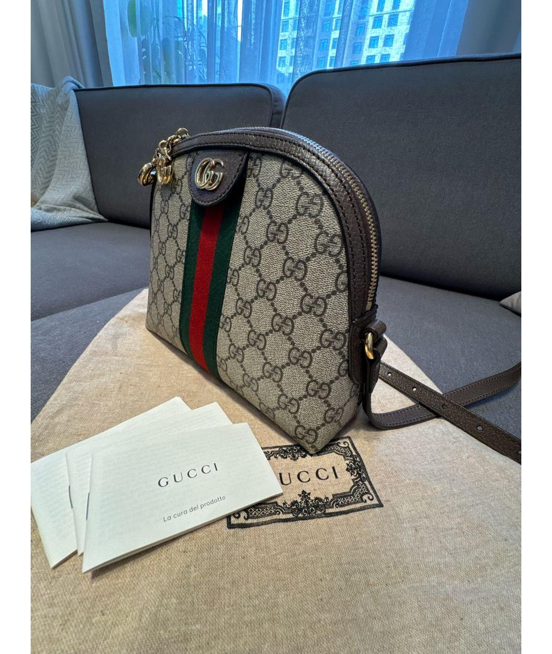 GUCCI Коричневая сумка через плечо, фото 2
