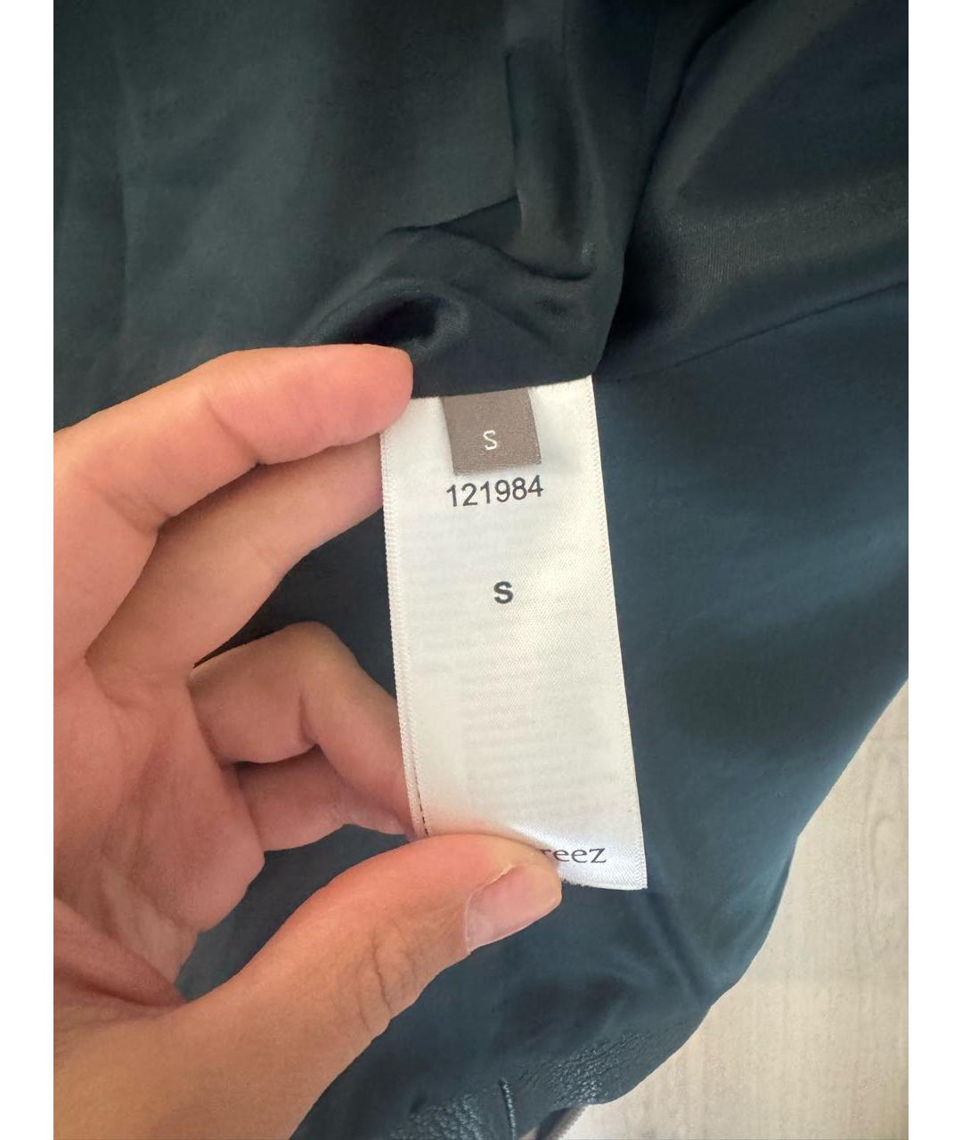 12 STOREEZ Бирюзовый кожаный жакет/пиджак, фото 4