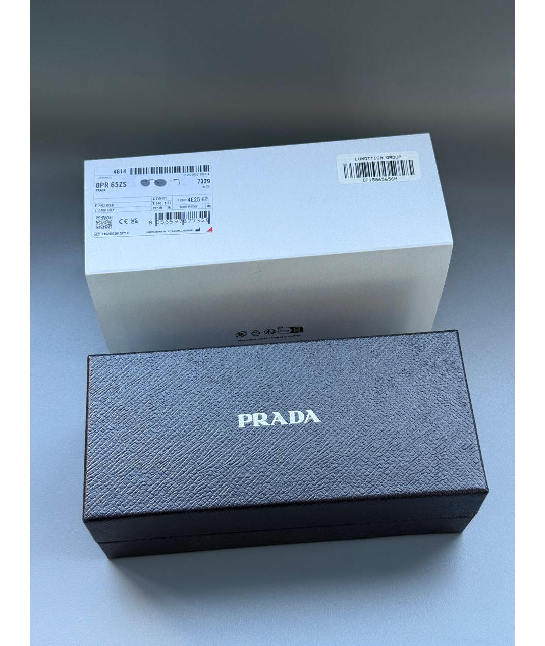 PRADA Антрацитовые пластиковые солнцезащитные очки, фото 8