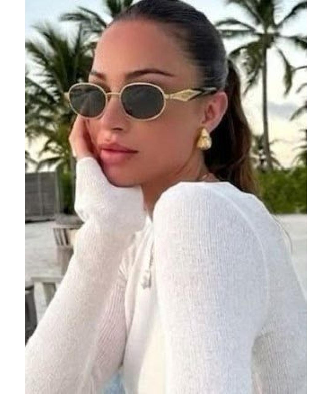 PRADA Антрацитовые пластиковые солнцезащитные очки, фото 4