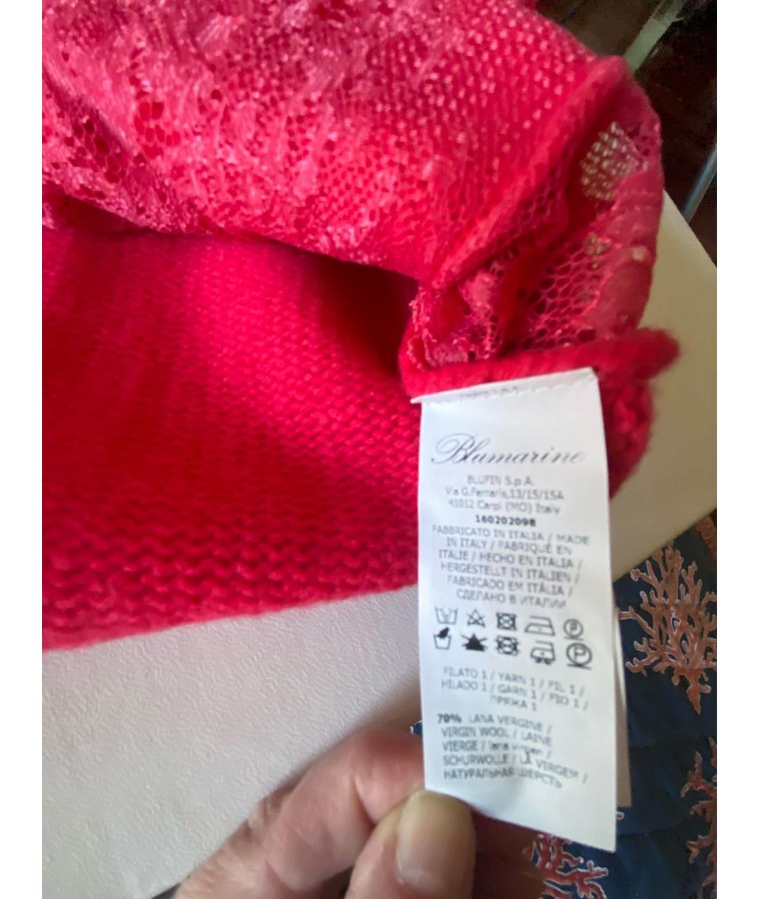 BLUMARINE Коралловый шерстяной джемпер / свитер, фото 4