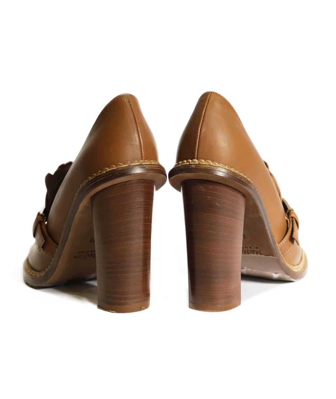 MAX MARA Коричневые кожаные туфли, фото 5