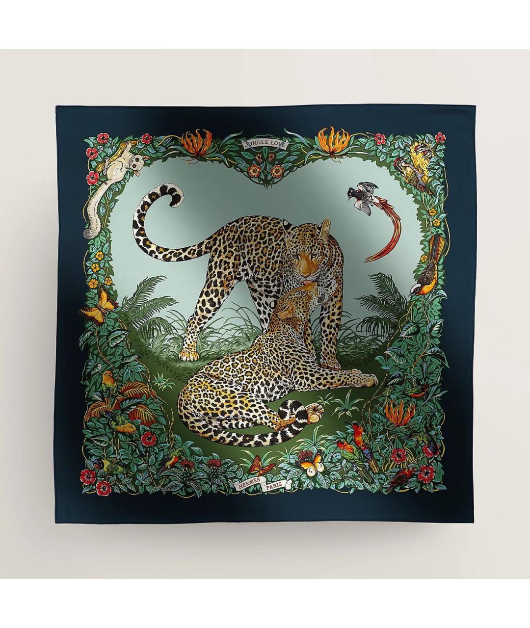 HERMES Мульти шелковый платок, фото 6