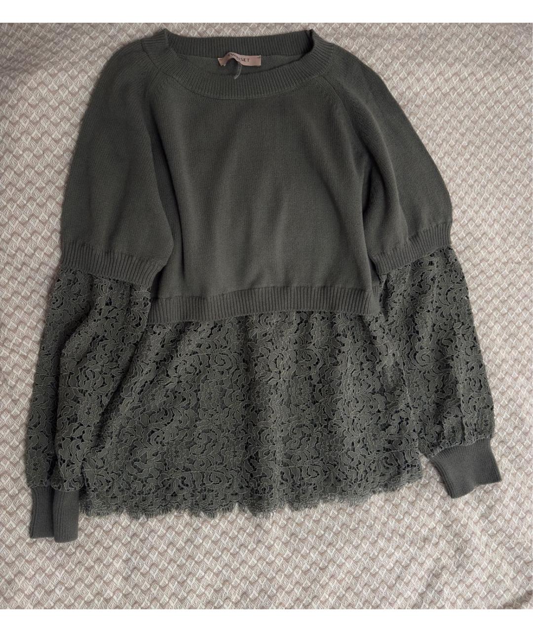 TWIN-SET Хаки хлопковый джемпер / свитер, фото 5