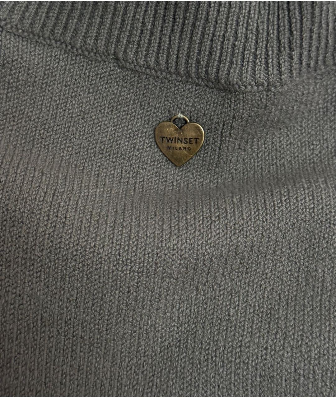 TWIN-SET Хаки хлопковый джемпер / свитер, фото 4