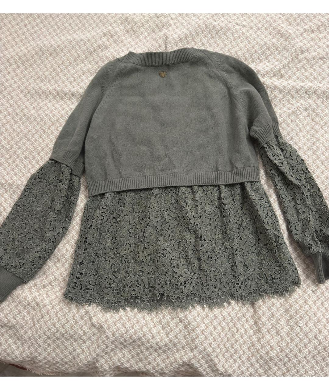 TWIN-SET Хаки хлопковый джемпер / свитер, фото 2