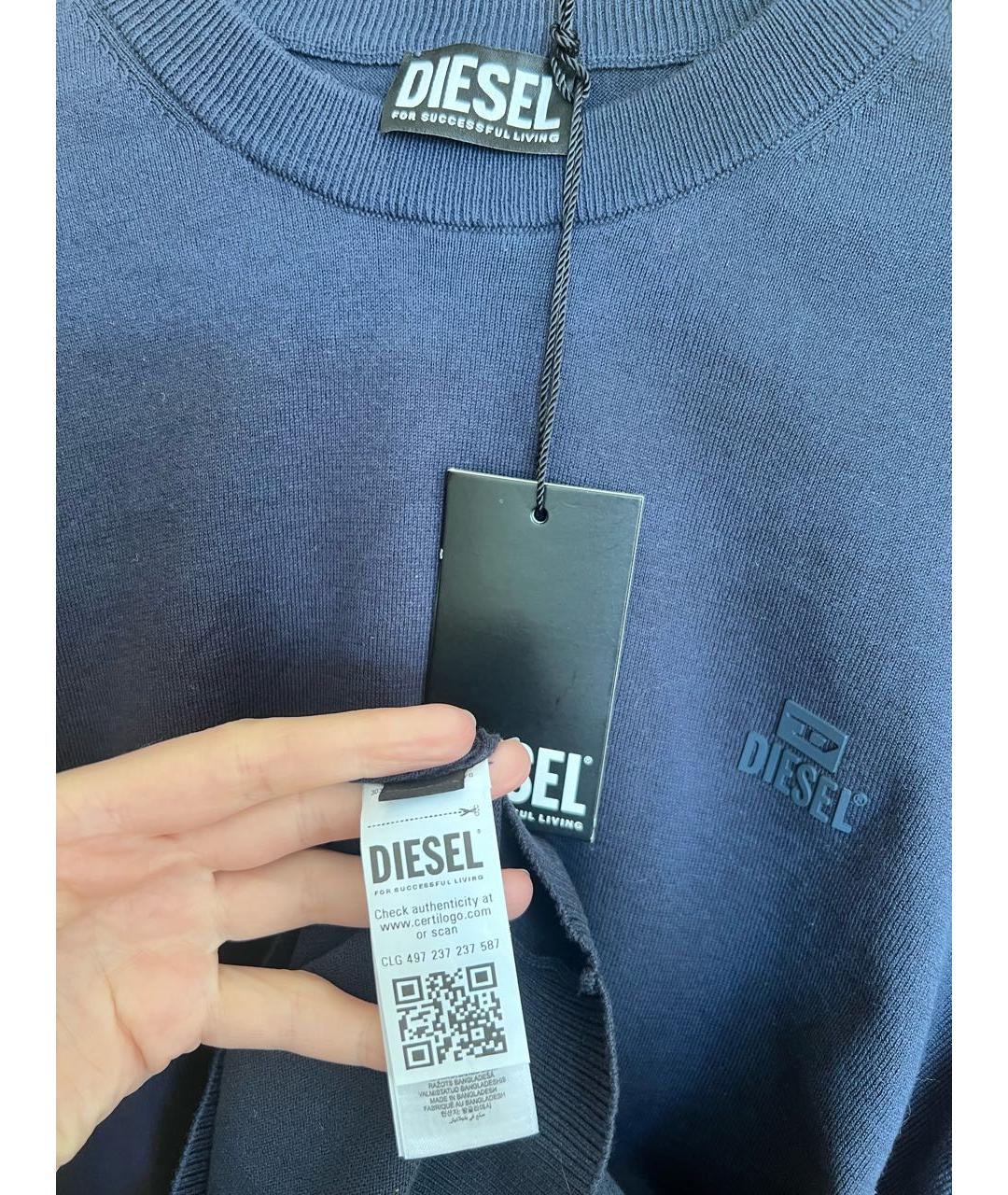 DIESEL Синий джемпер / свитер, фото 3