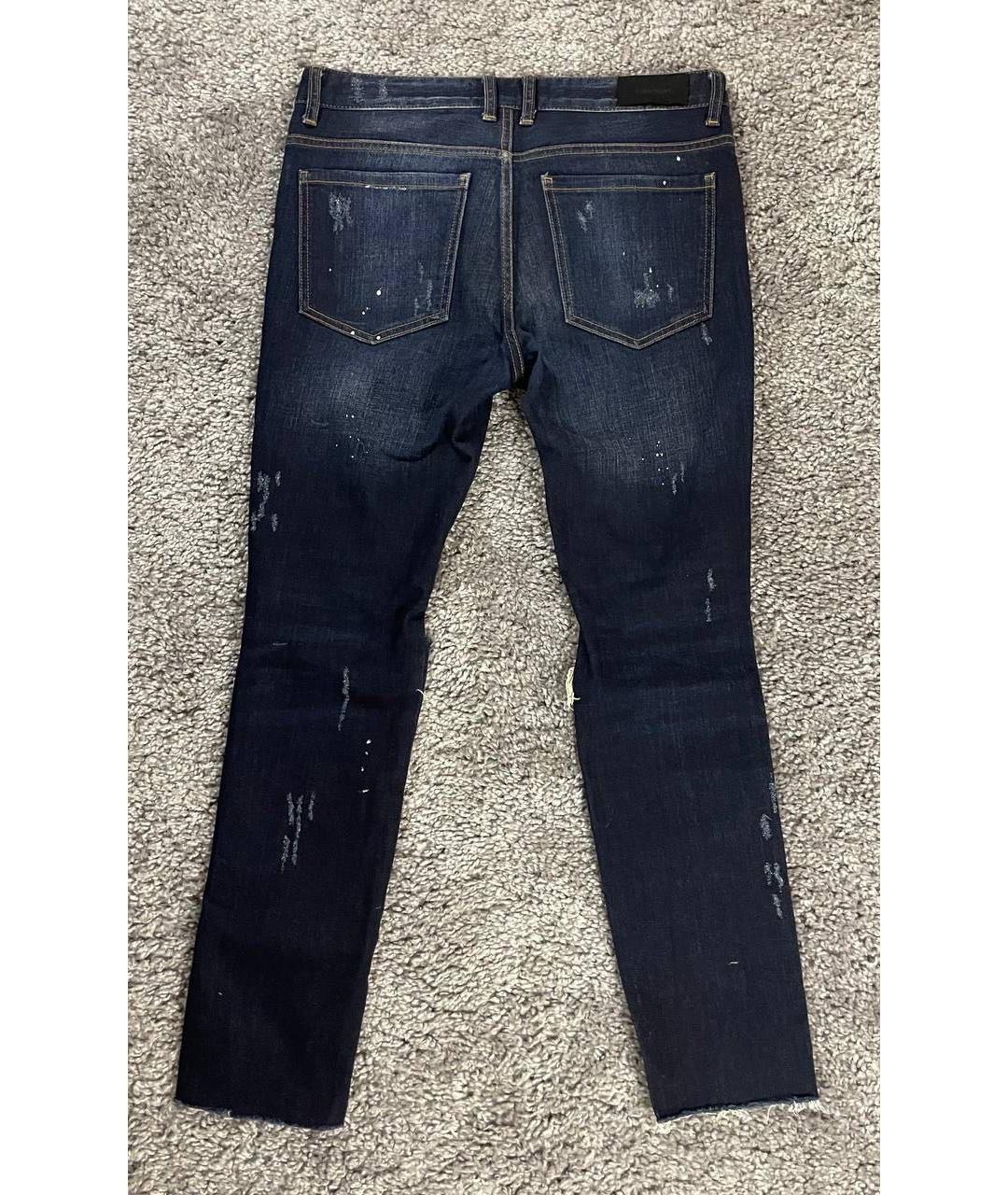 REPRESENT Синие хлопковые джинсы скинни, фото 2