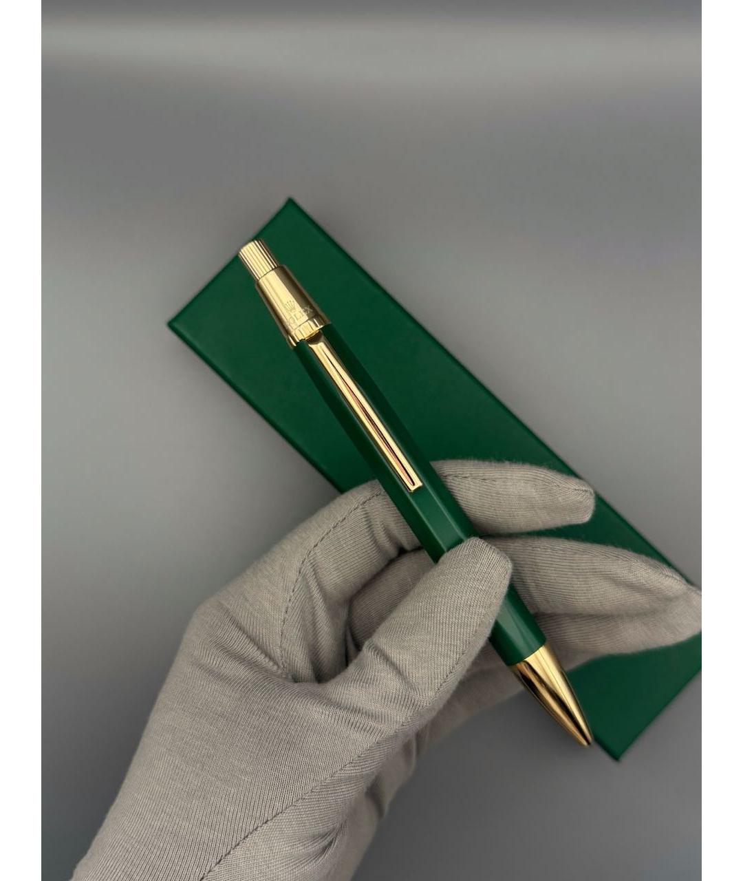 ROLEX Зеленая металлическая шариковая ручка, фото 4