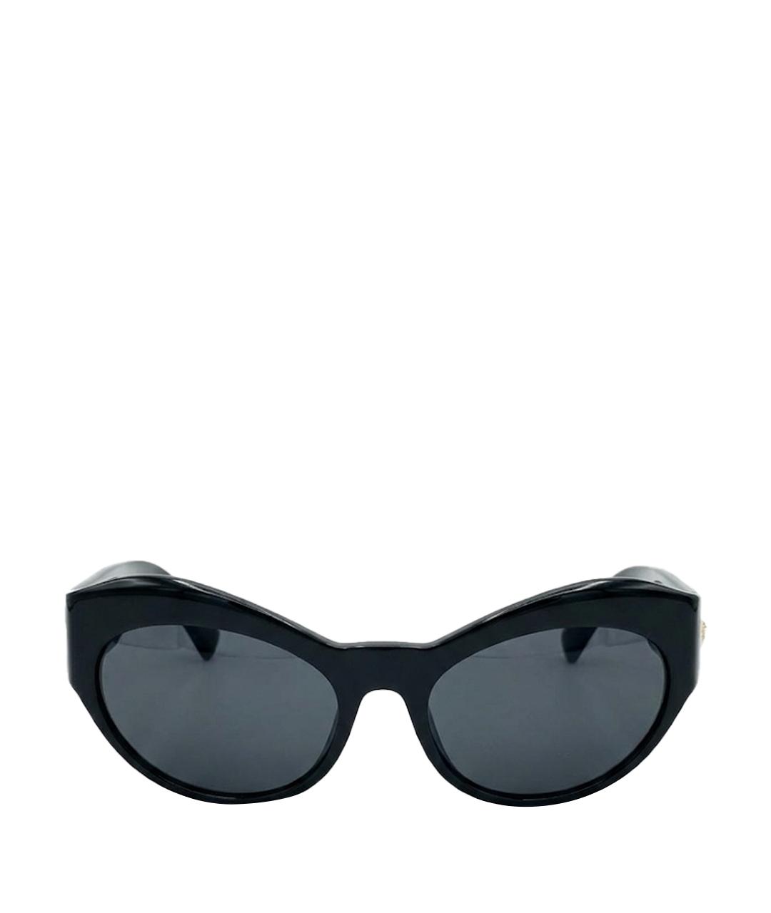VERSACE Черные пластиковые солнцезащитные очки, фото 1