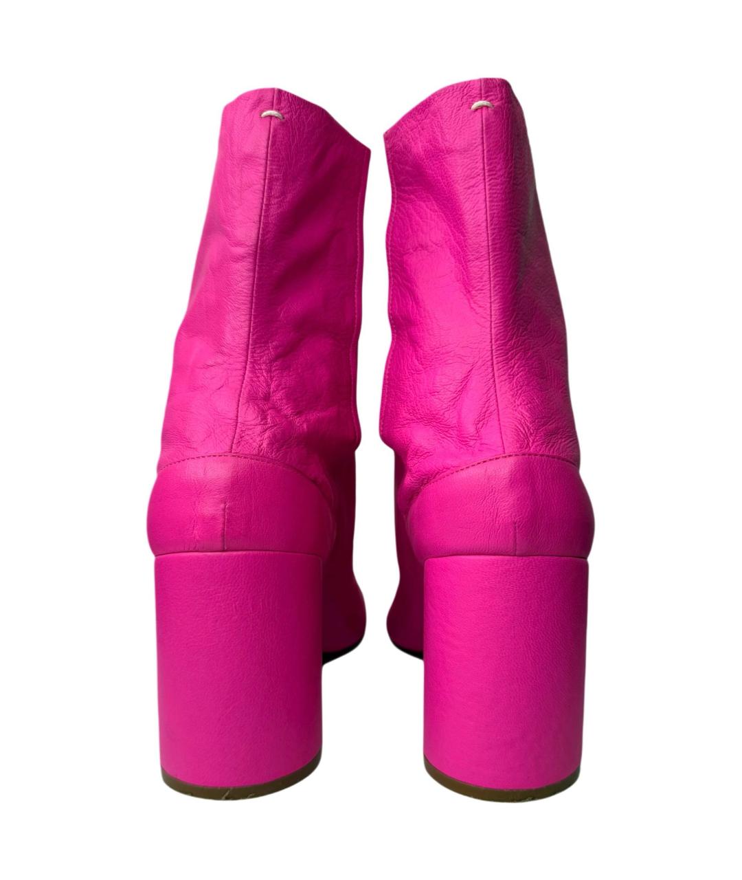 MAISON MARGIELA Розовые кожаные ботильоны, фото 6