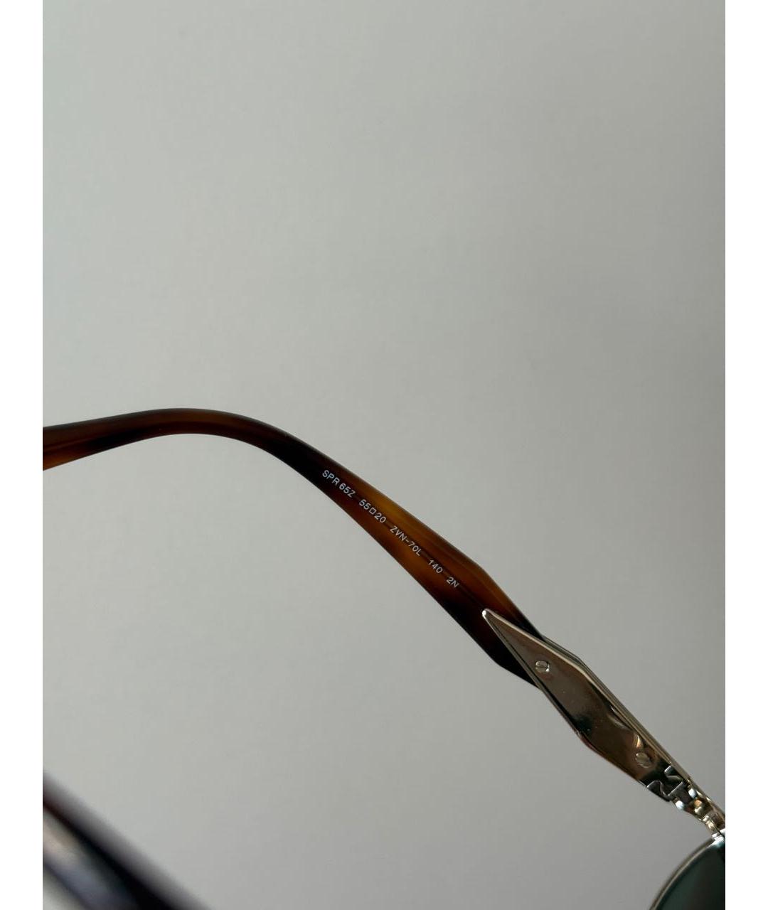 PRADA Золотые металлические солнцезащитные очки, фото 8