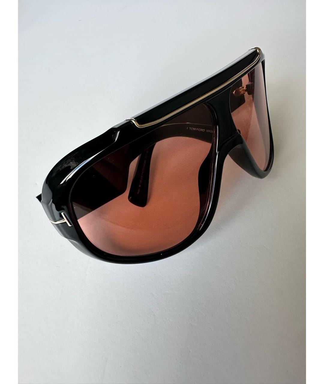 TOM FORD Черные пластиковые солнцезащитные очки, фото 4