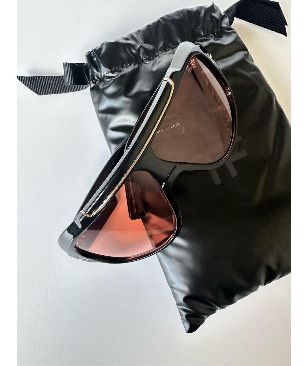 TOM FORD Черные пластиковые солнцезащитные очки, фото 6