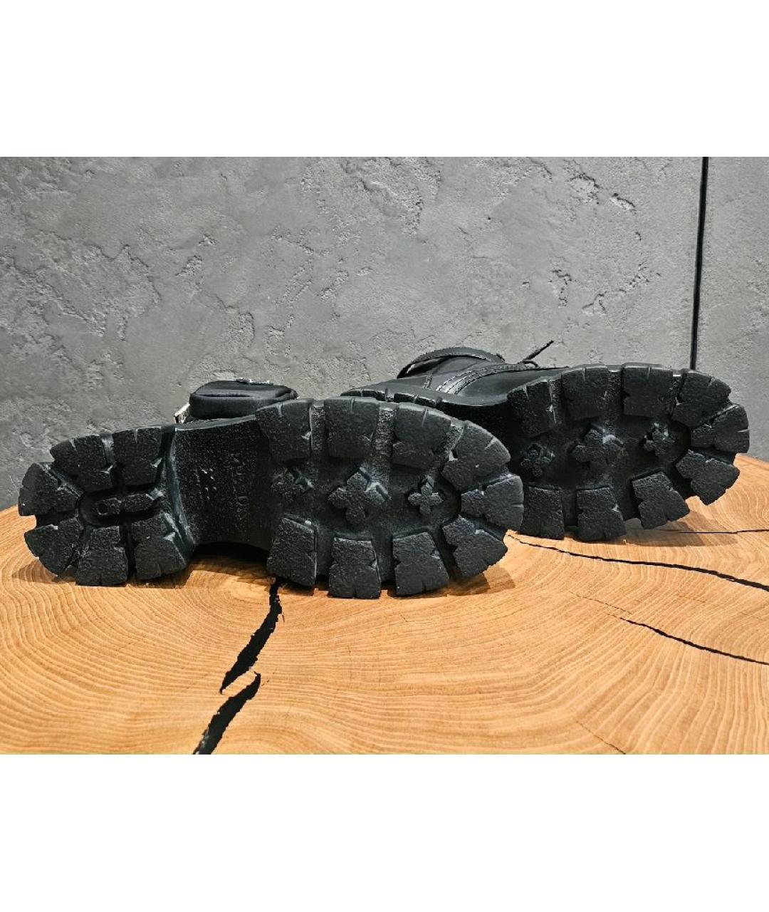 PRADA Черные кожаные ботинки, фото 6