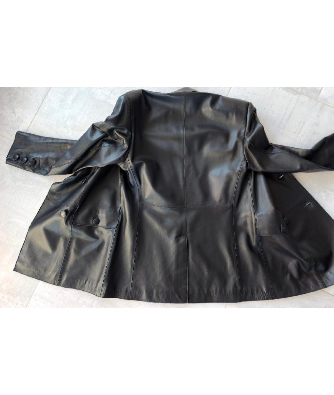 MANOKHI Черная кожаная куртка, фото 2