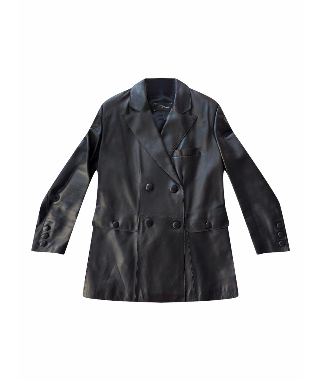 MANOKHI Черная кожаная куртка, фото 1