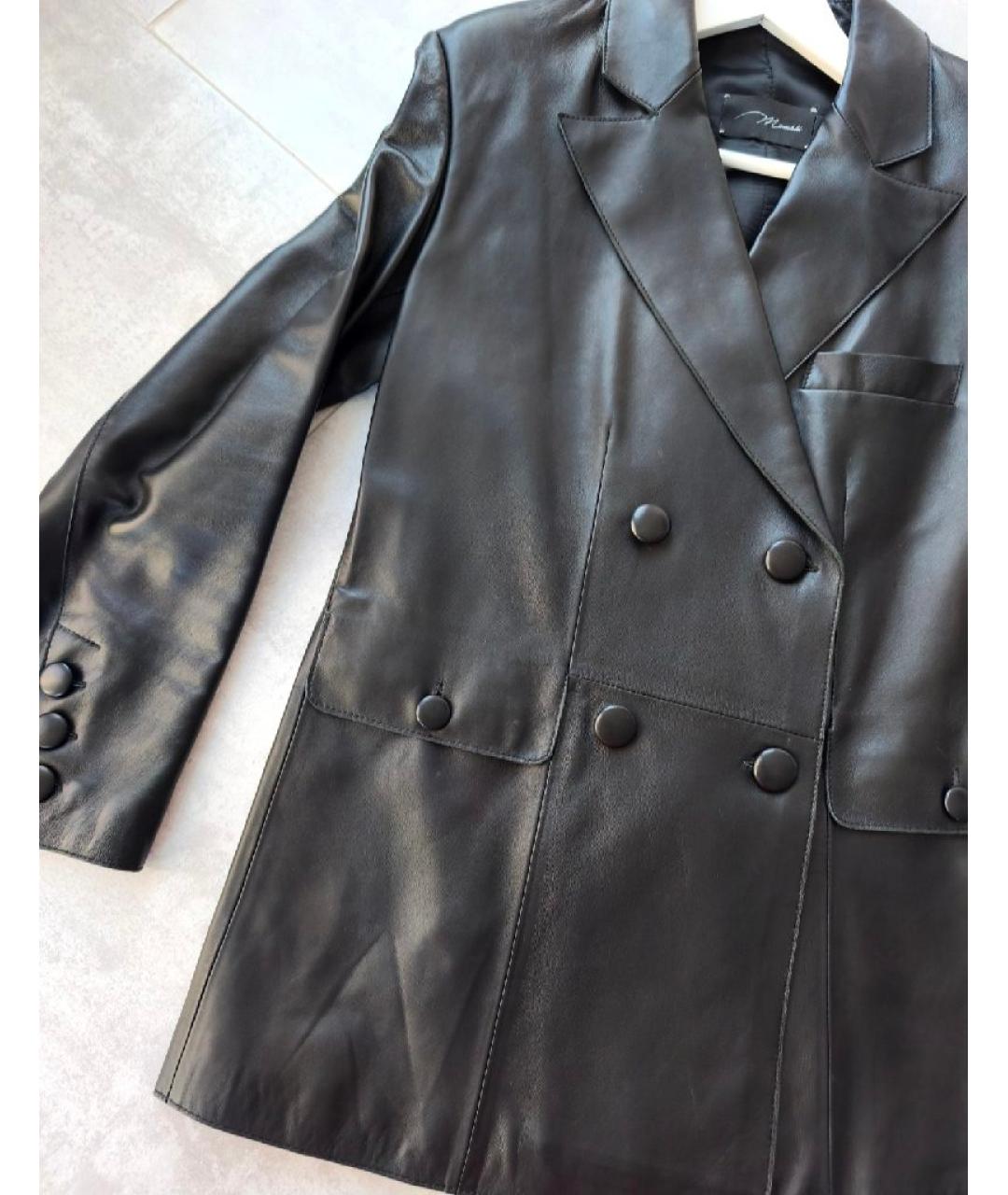 MANOKHI Черная кожаная куртка, фото 7