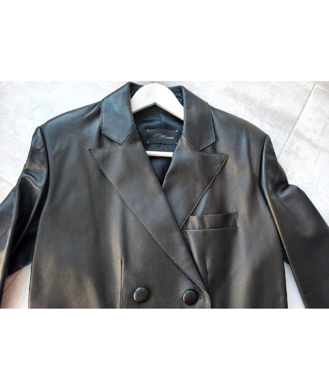 MANOKHI Черная кожаная куртка, фото 4