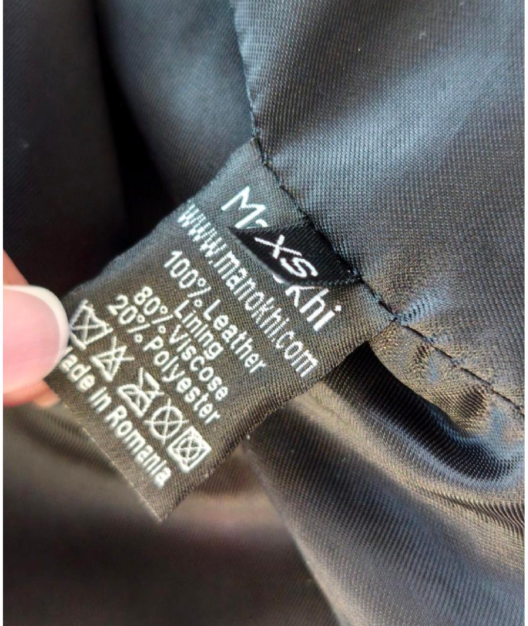 MANOKHI Черная кожаная куртка, фото 5