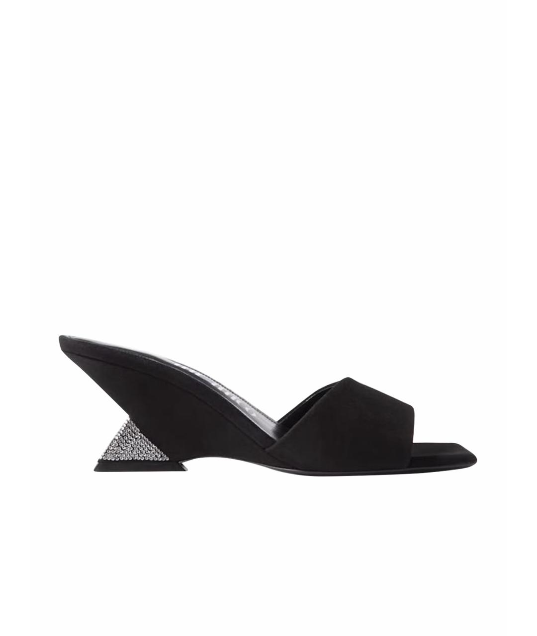 THE ATTICO Черные замшевые мюли, фото 1
