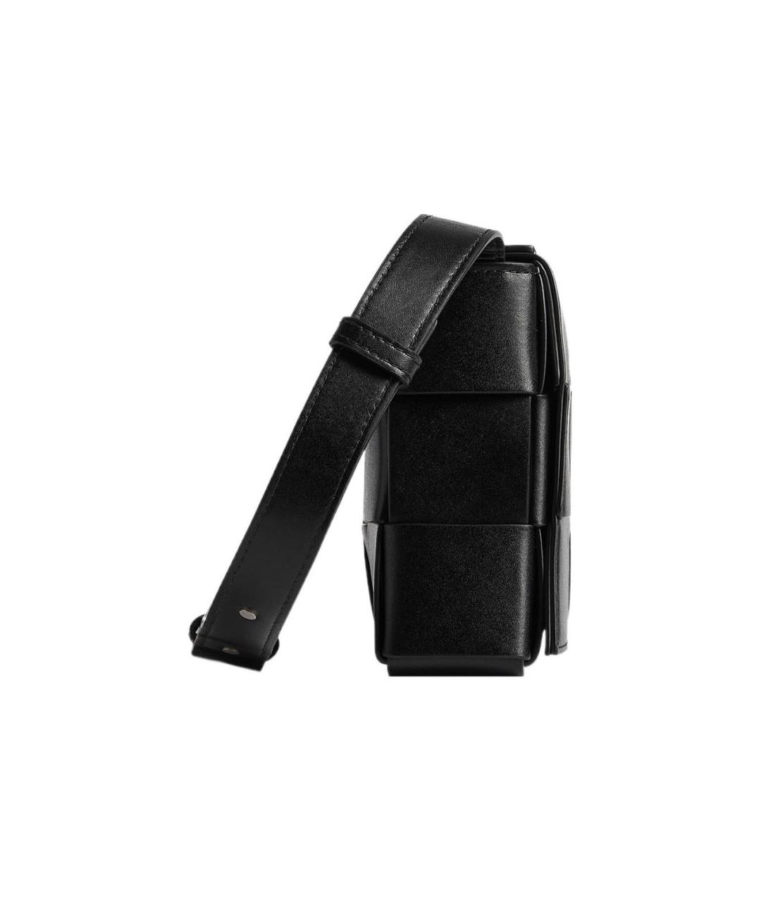 BOTTEGA VENETA Черная кожаная сумка на плечо, фото 2