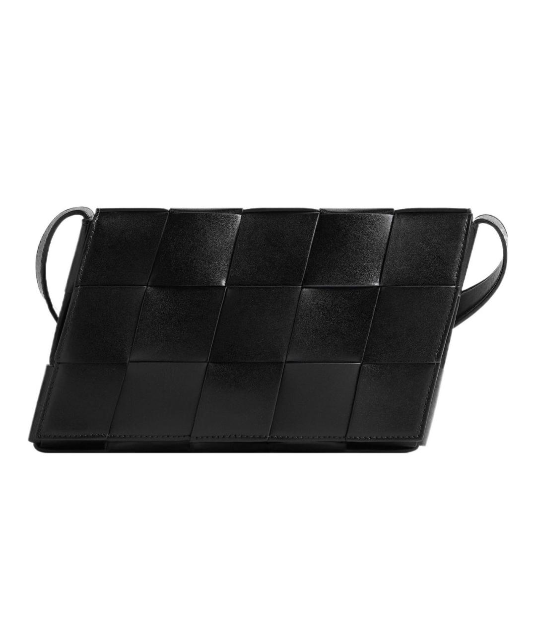 BOTTEGA VENETA Черная кожаная сумка на плечо, фото 3