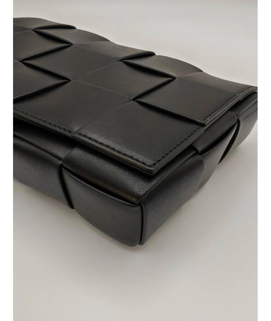 BOTTEGA VENETA Черная кожаная сумка на плечо, фото 7