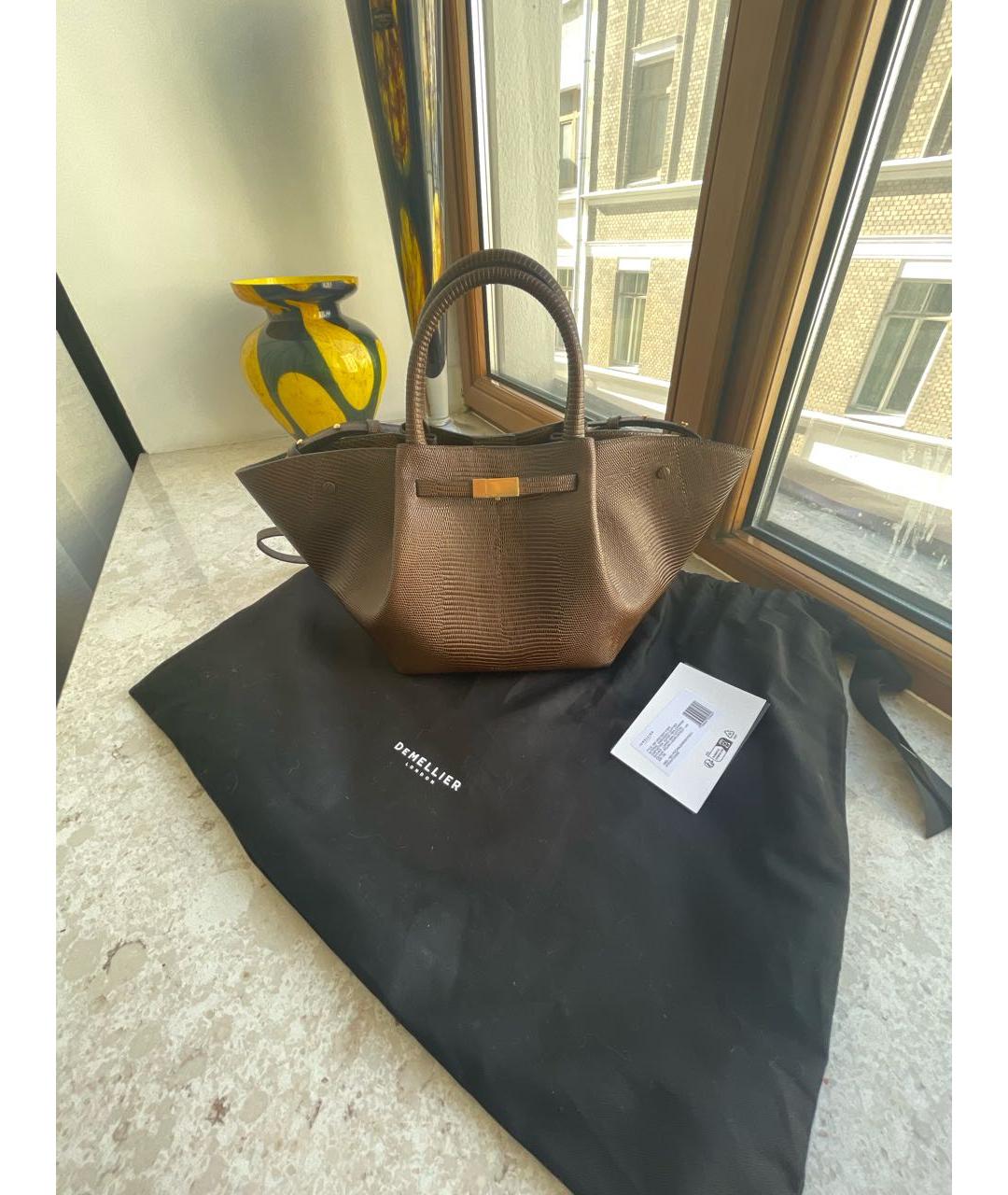 DEMELLIER Коричневая кожаная сумка тоут, фото 5