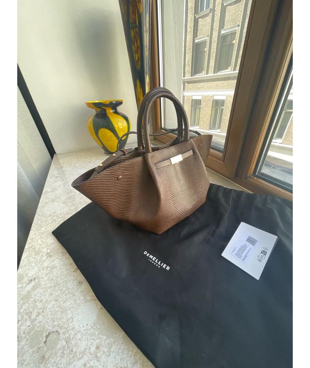 DEMELLIER Коричневая кожаная сумка тоут, фото 2