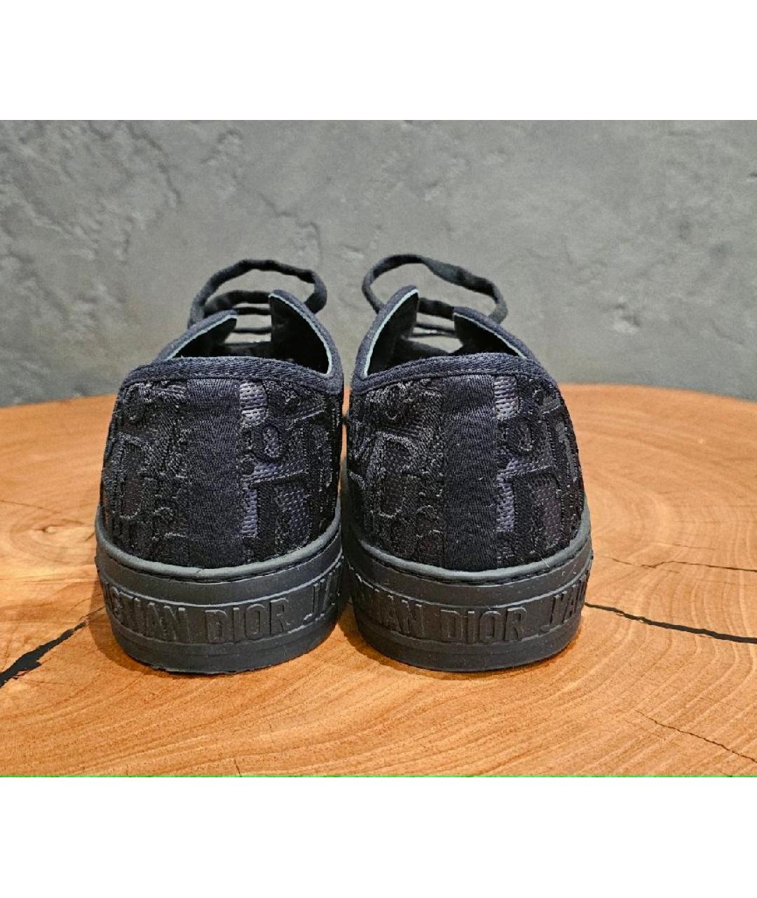 CHRISTIAN DIOR Черные текстильные кеды, фото 4