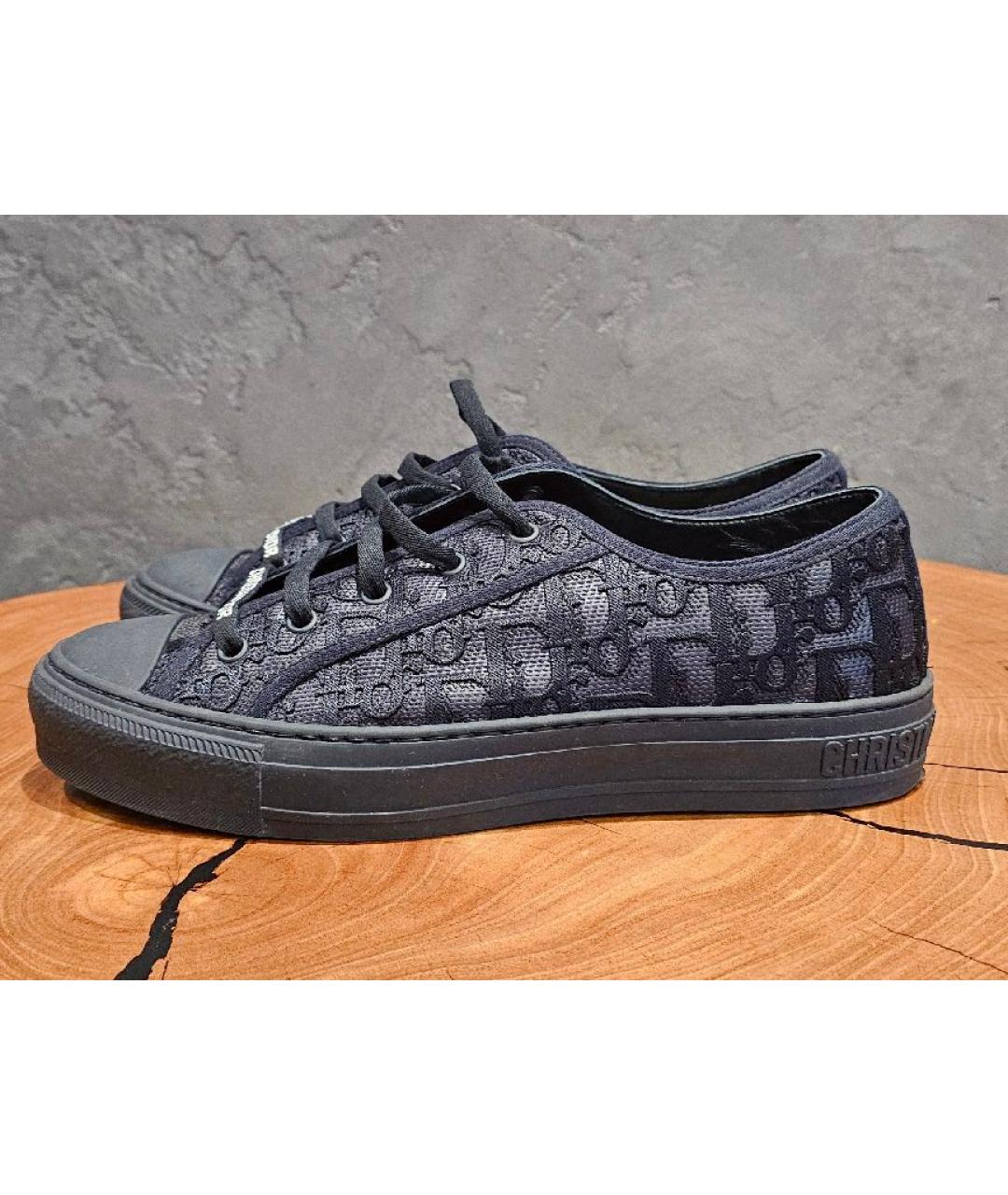 CHRISTIAN DIOR Черные текстильные кеды, фото 7