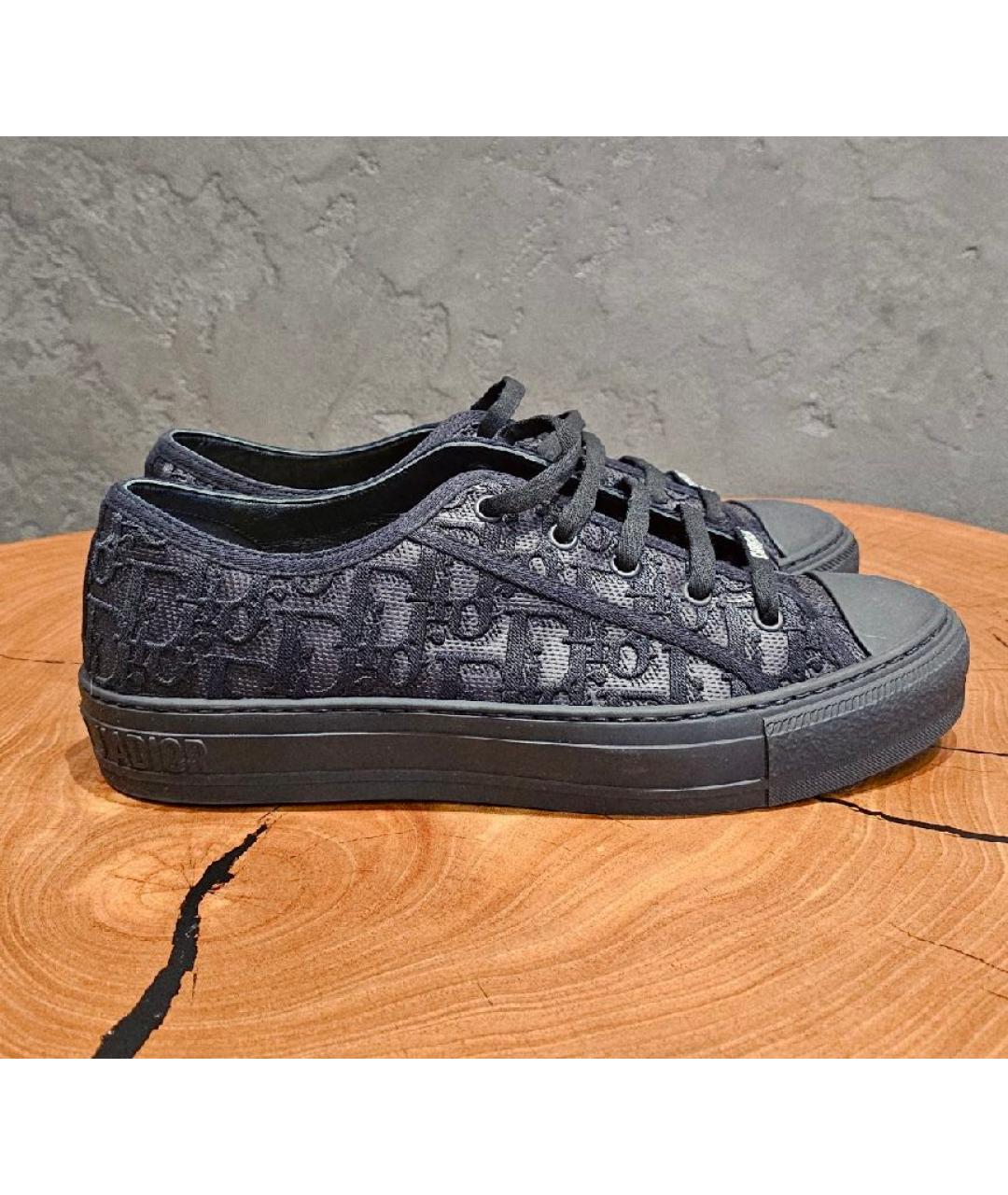 CHRISTIAN DIOR Черные текстильные кеды, фото 8