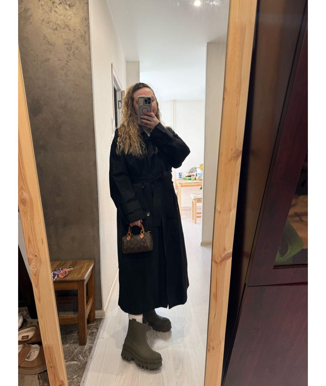 RAEY Черный хлопковый тренч/плащ, фото 8