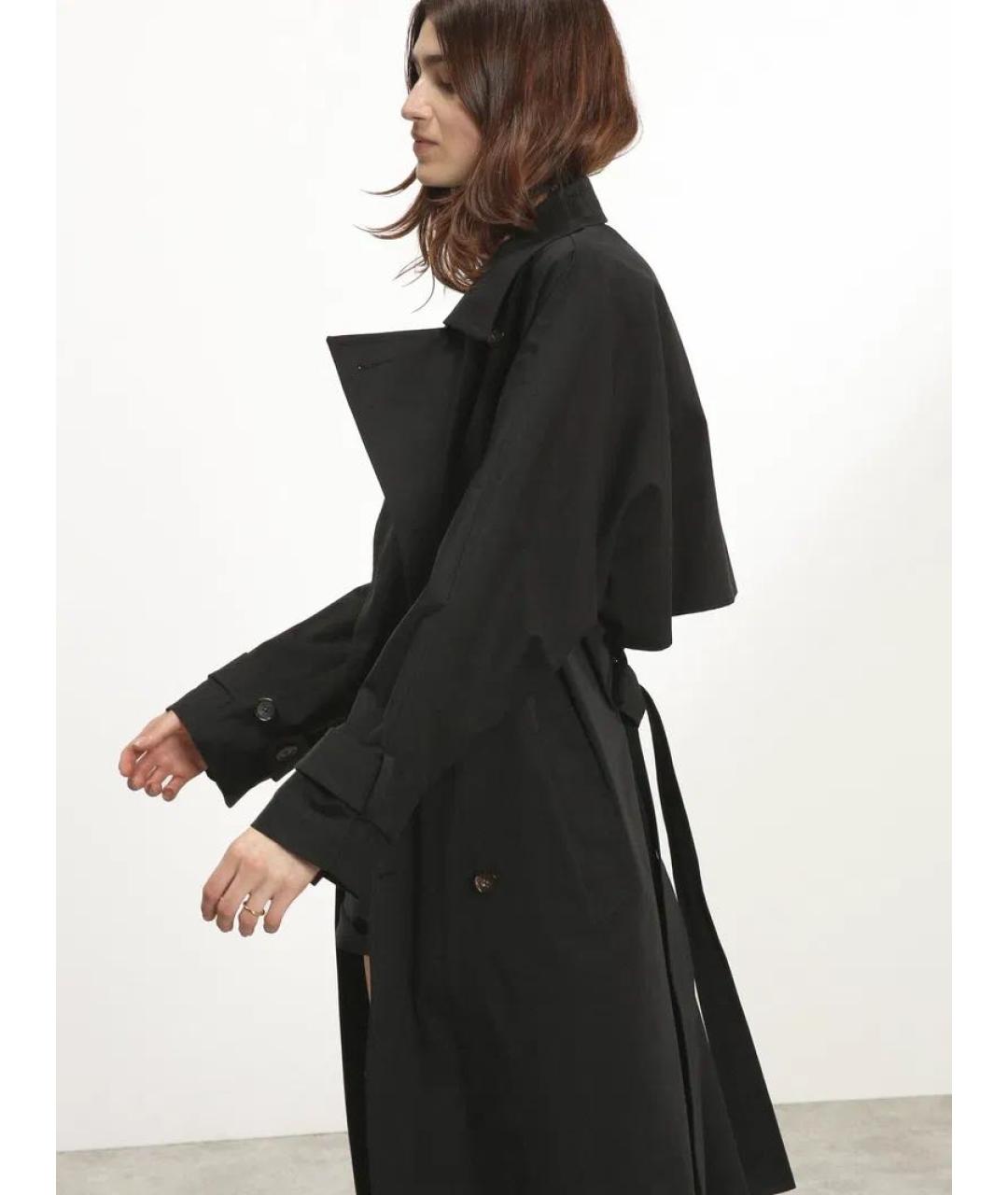 RAEY Черный хлопковый тренч/плащ, фото 3